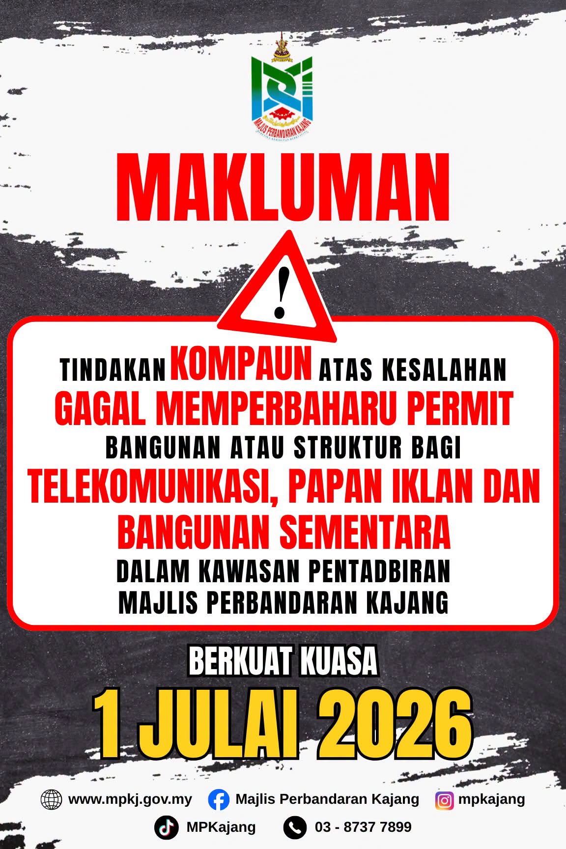 makluman kegagalan memperbaharui permit bangunan