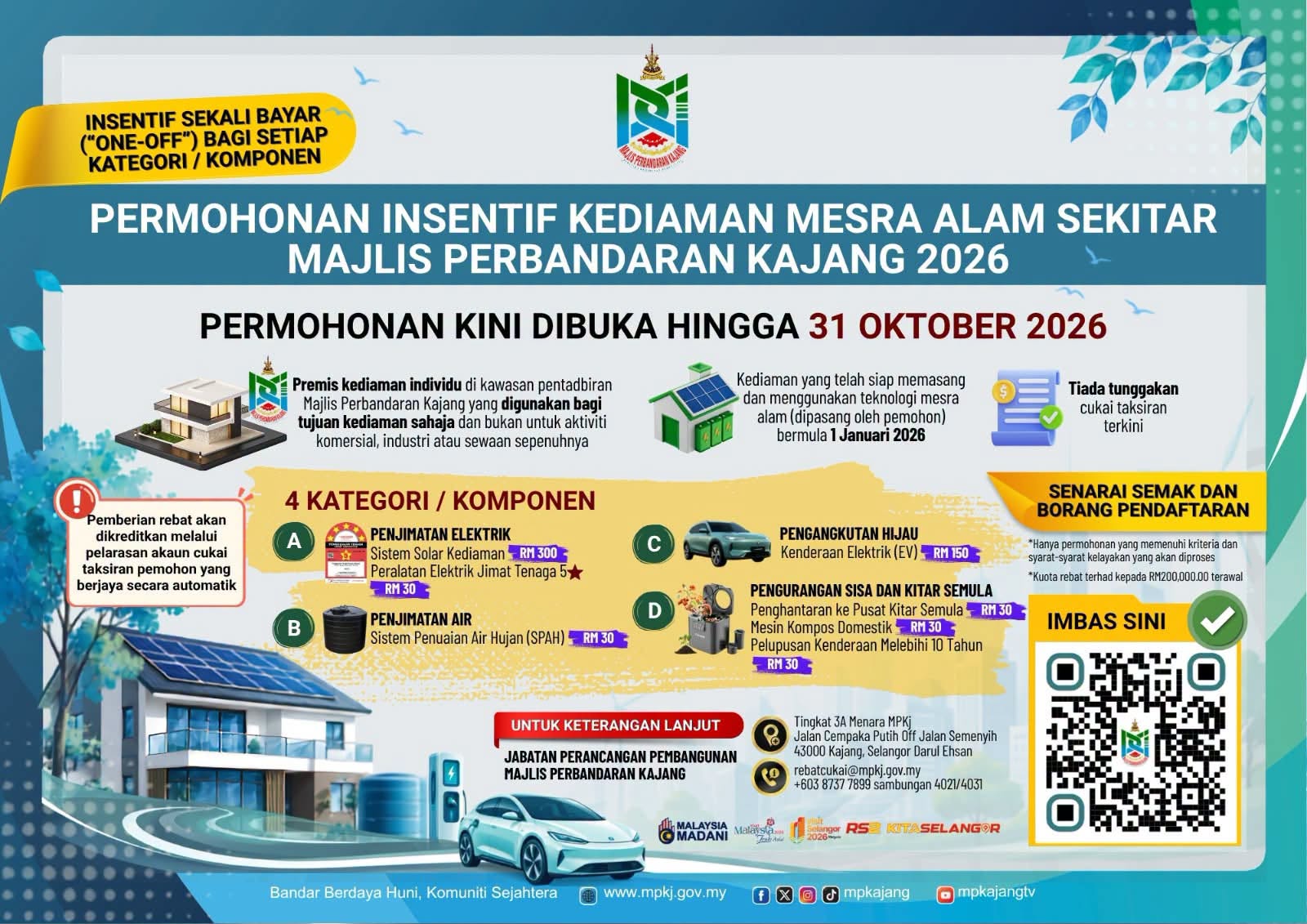 REBAT CUKAI TAKSIRAN KEDIAMAN MESRA ALAM SEKITAR 31 OKTOBER 2026