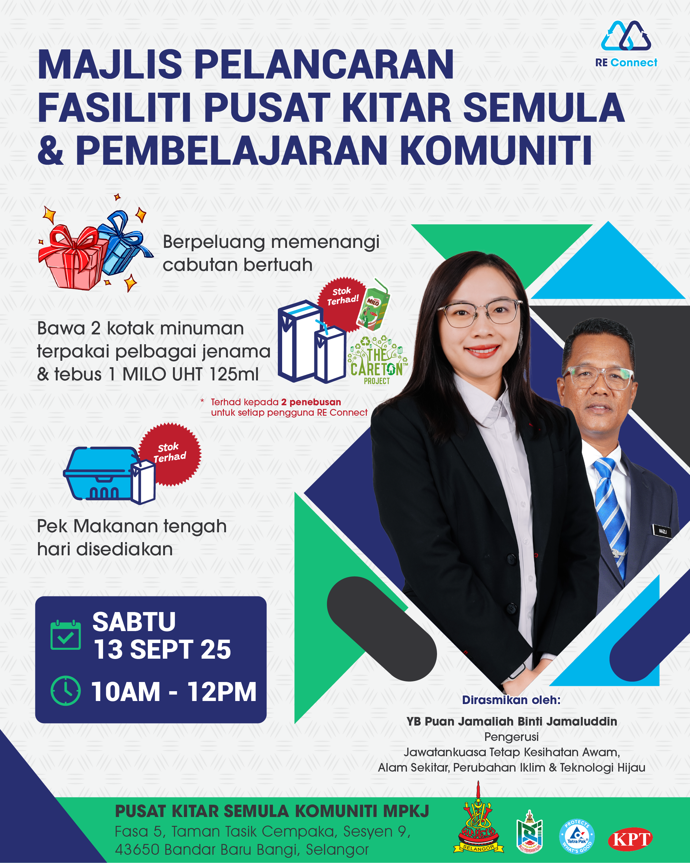 Poster Majlis Pelancaran Kitar Semula  Pembelajaran Komuniti 2025