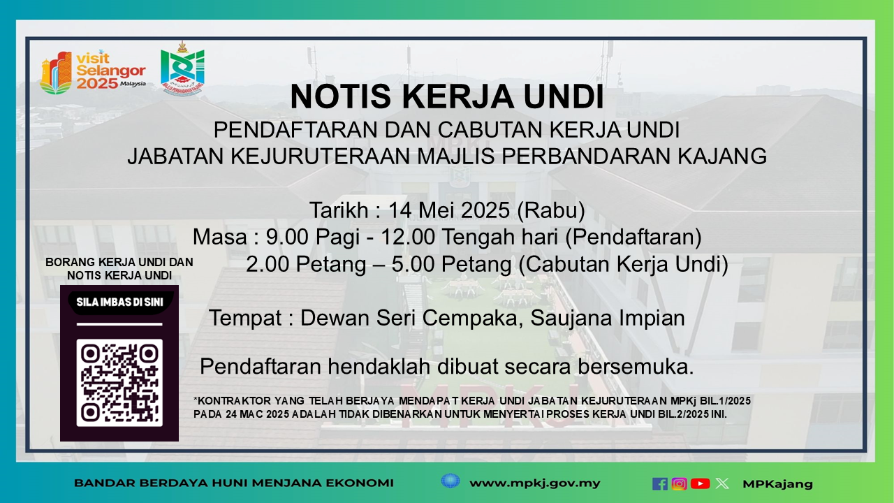 hebahan kerja undi 2025 MEI
